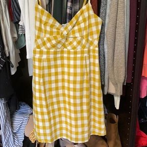 Yellow gingham dress
